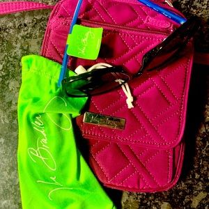 Vera Bradley mini hipster and sunglasses w/case